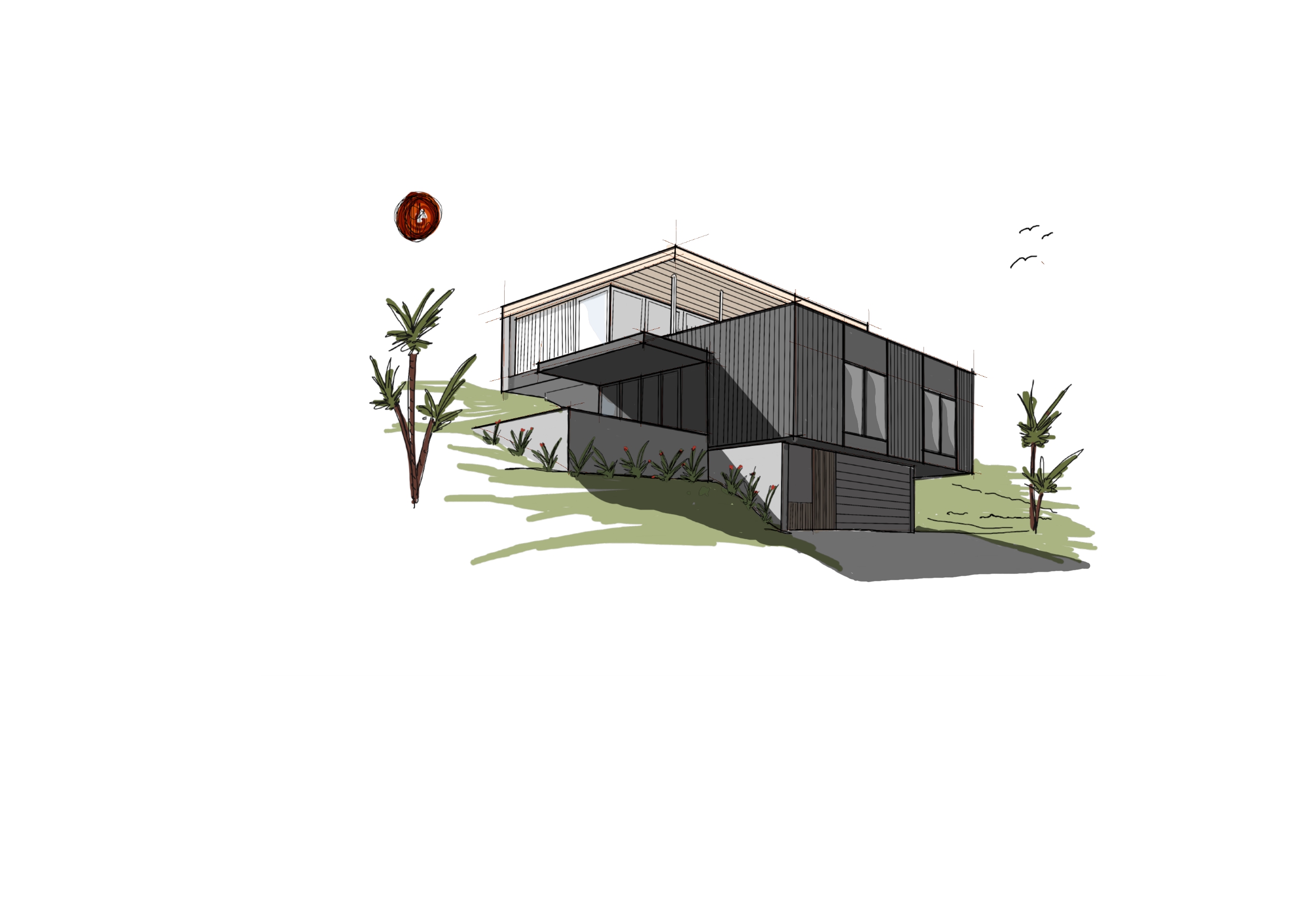 Parahaki house Whangarei concept design 1